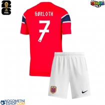 Otroški Nogometni dresi Norveška Alexander Sorloth #7 Domači SP 2026 Kratek Rokav (+ Kratke hlače)